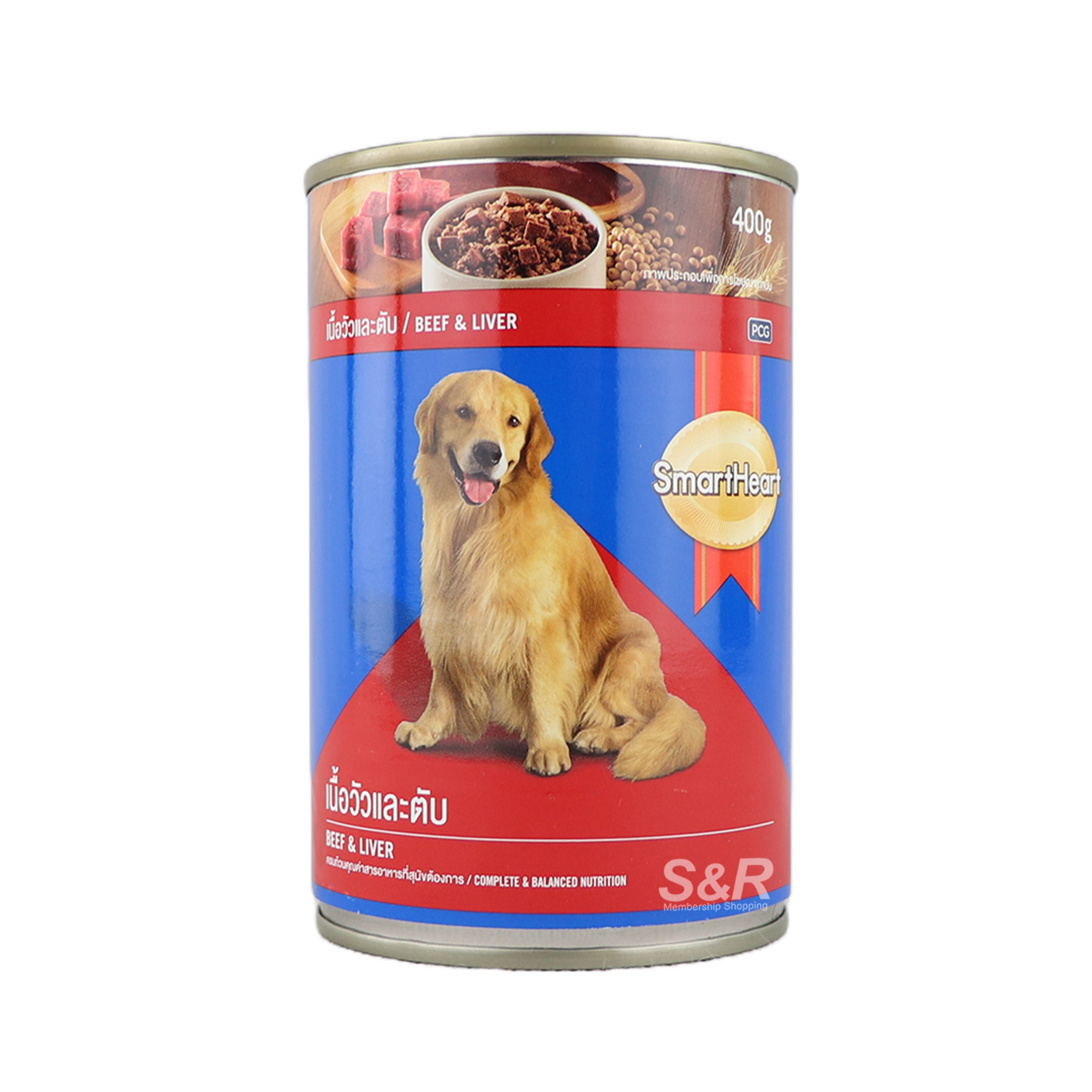 SmartHeart Beef & Liver Wet Dog Food 400g